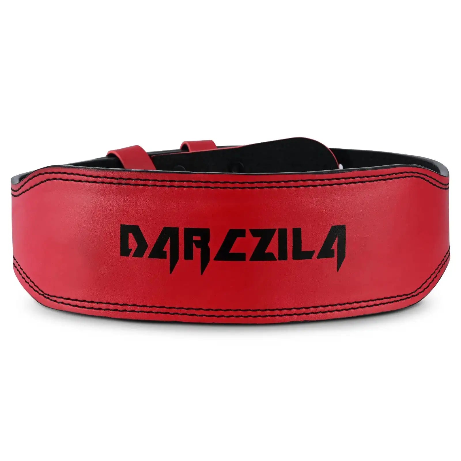  Professional red leather lifting belt with signature Gym Rats branding)