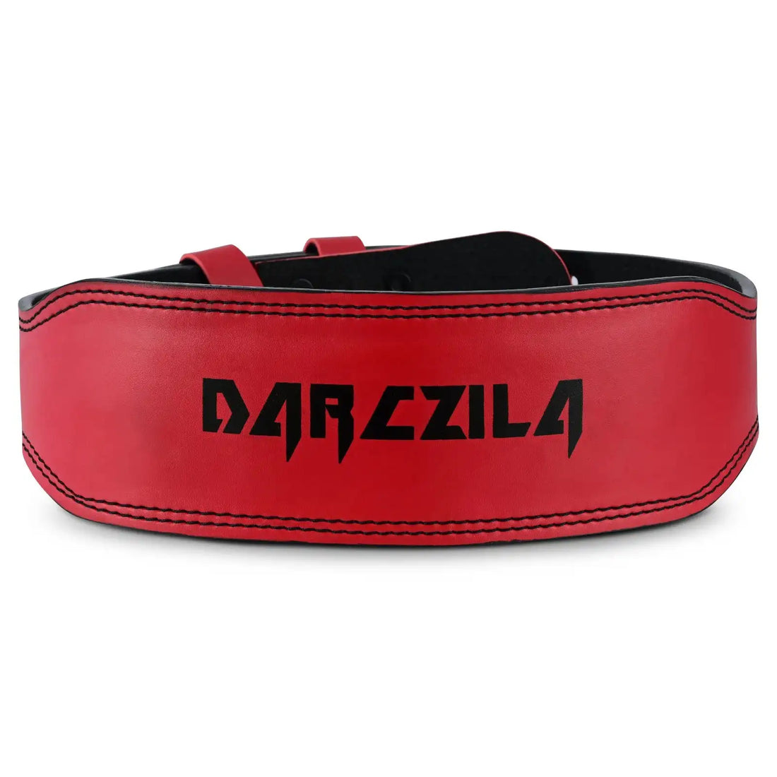  Professional red leather lifting belt with signature Gym Rats branding)