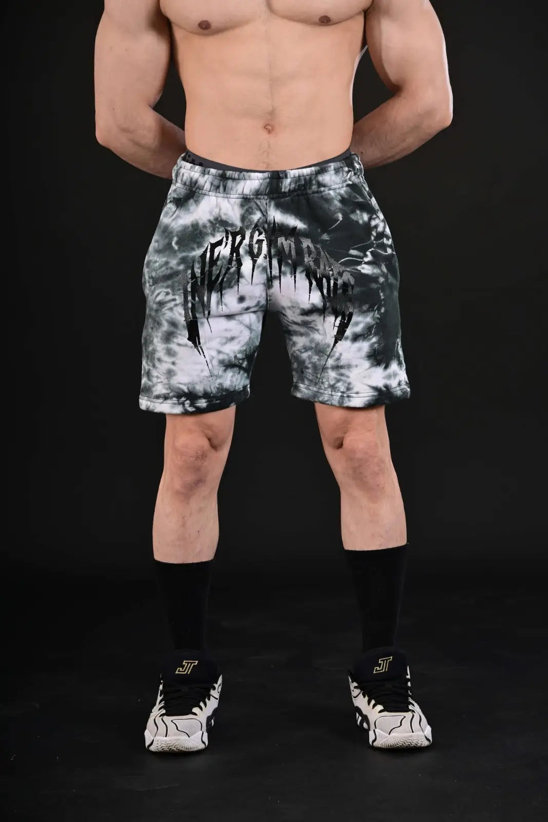 Signature White Tie-Dye Bodybuilding Shorts Pakistan