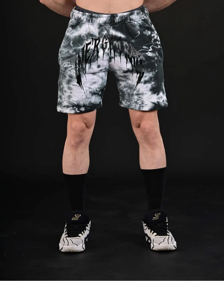 Signature White Tie-Dye Bodybuilding Shorts Pakistan