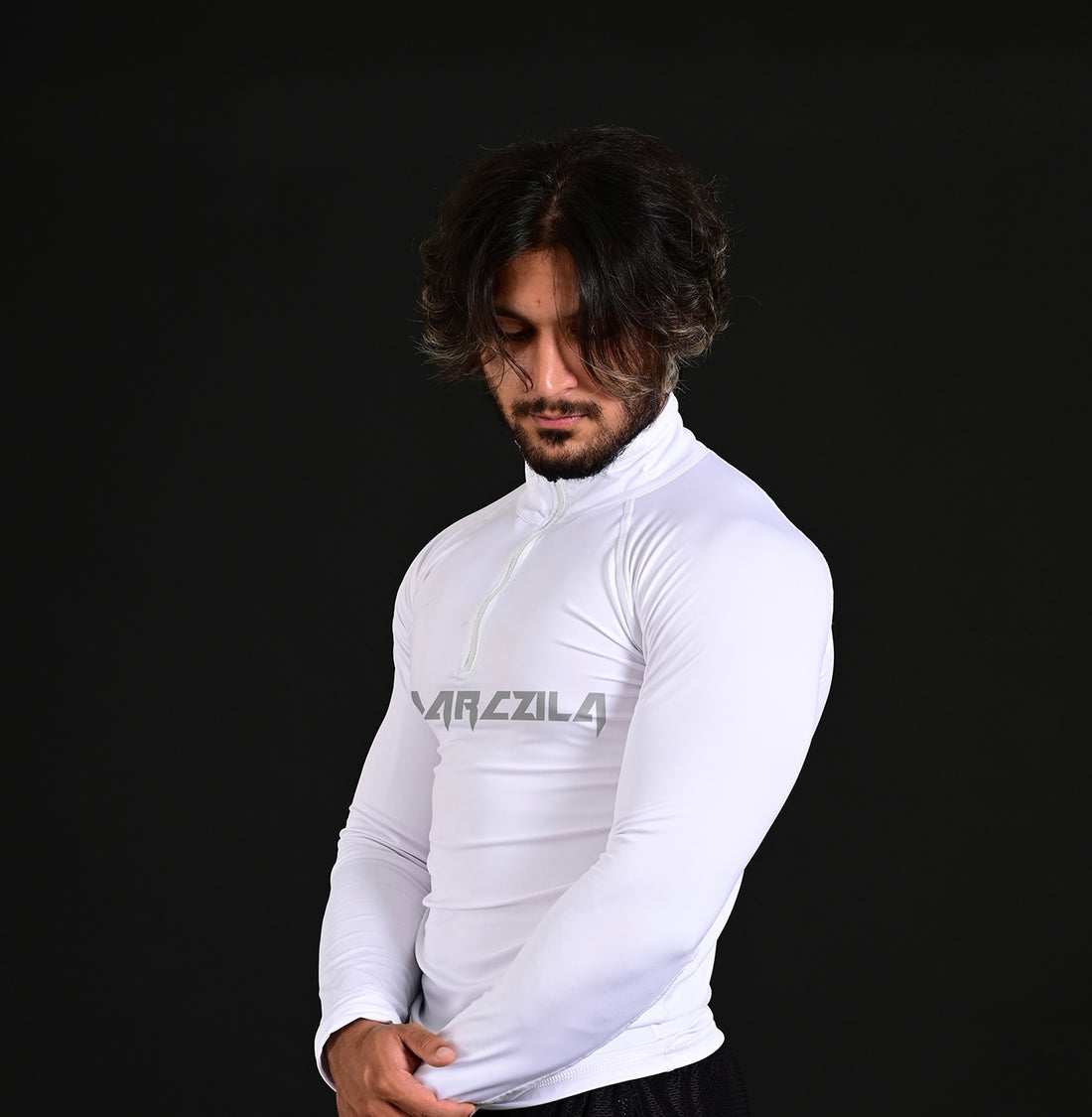 Collar Compression Shirt White