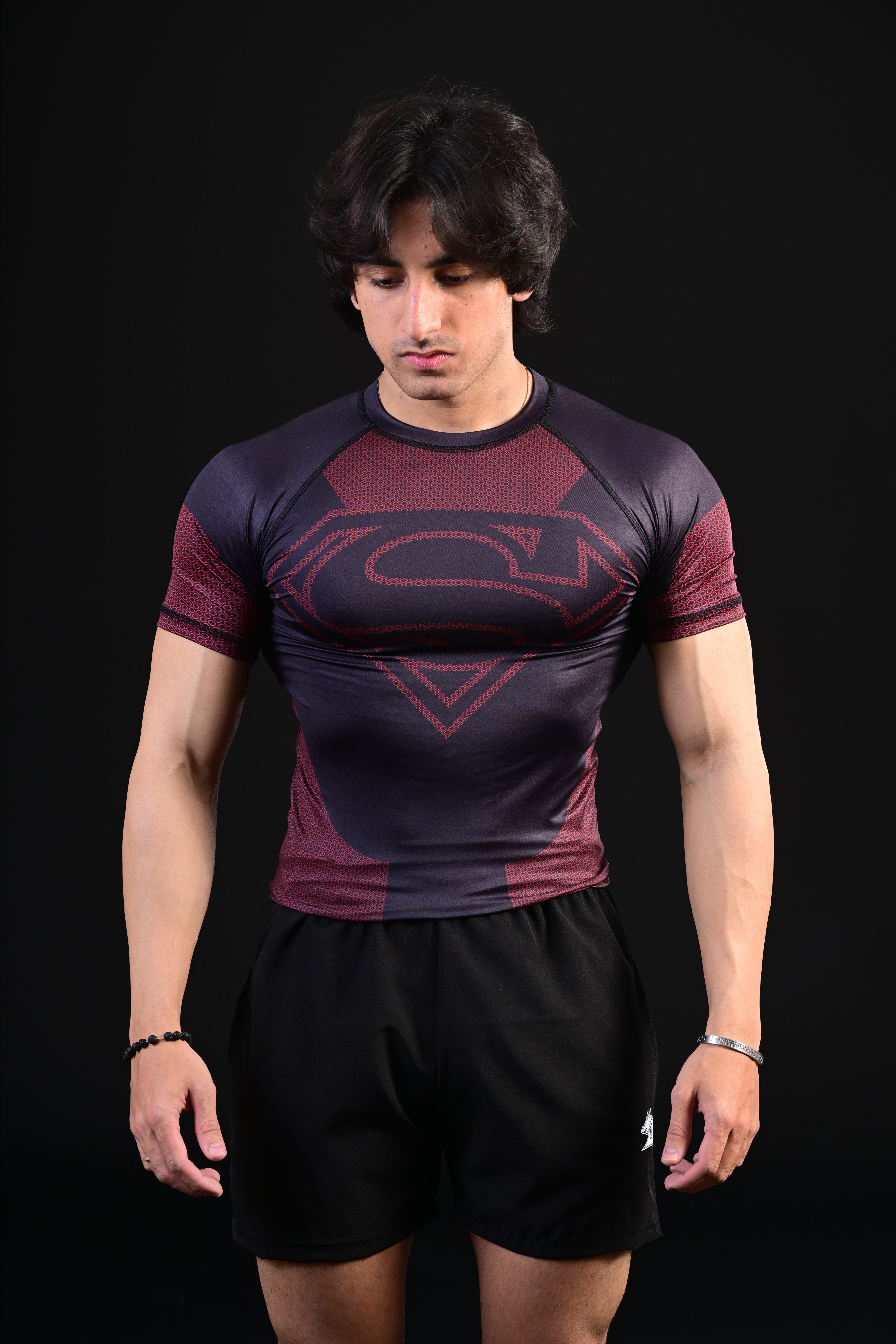 Superman Compression T-Shirt Black – Hero Performance Gym Wear