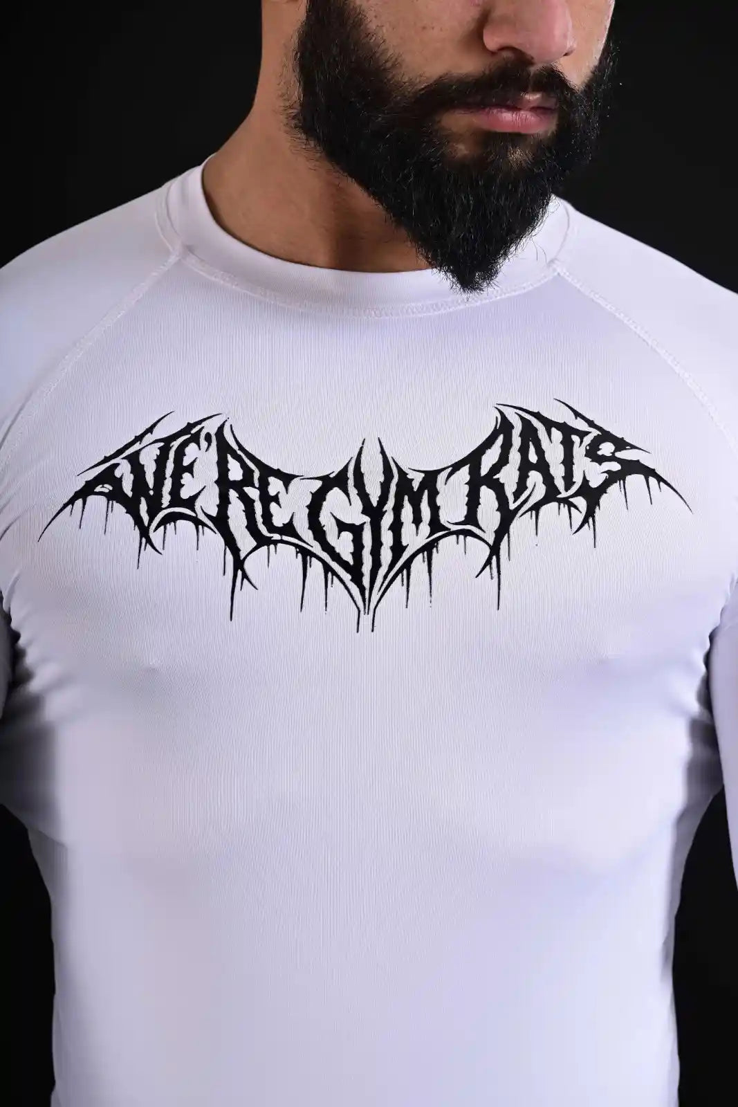 Top Fitness Brand Pakistan - White Graphic Compression Gear