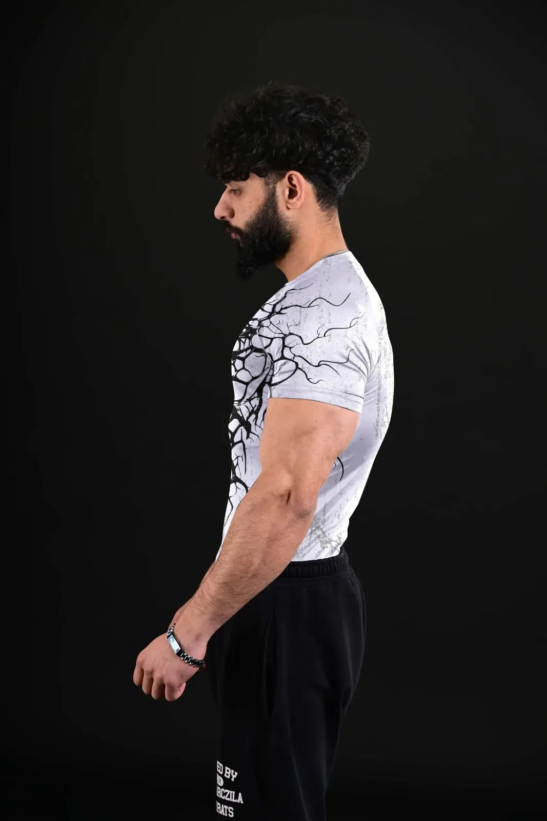 mens white compression tee for active training sessions