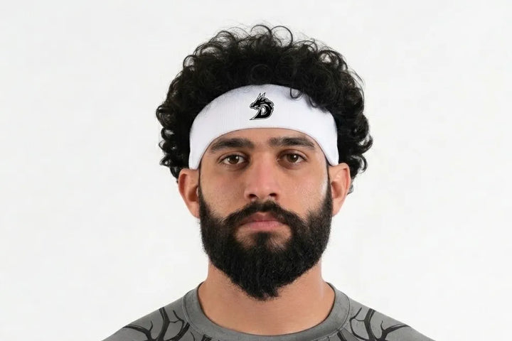 White Training Headband - Leading Gym Brand Pakistan