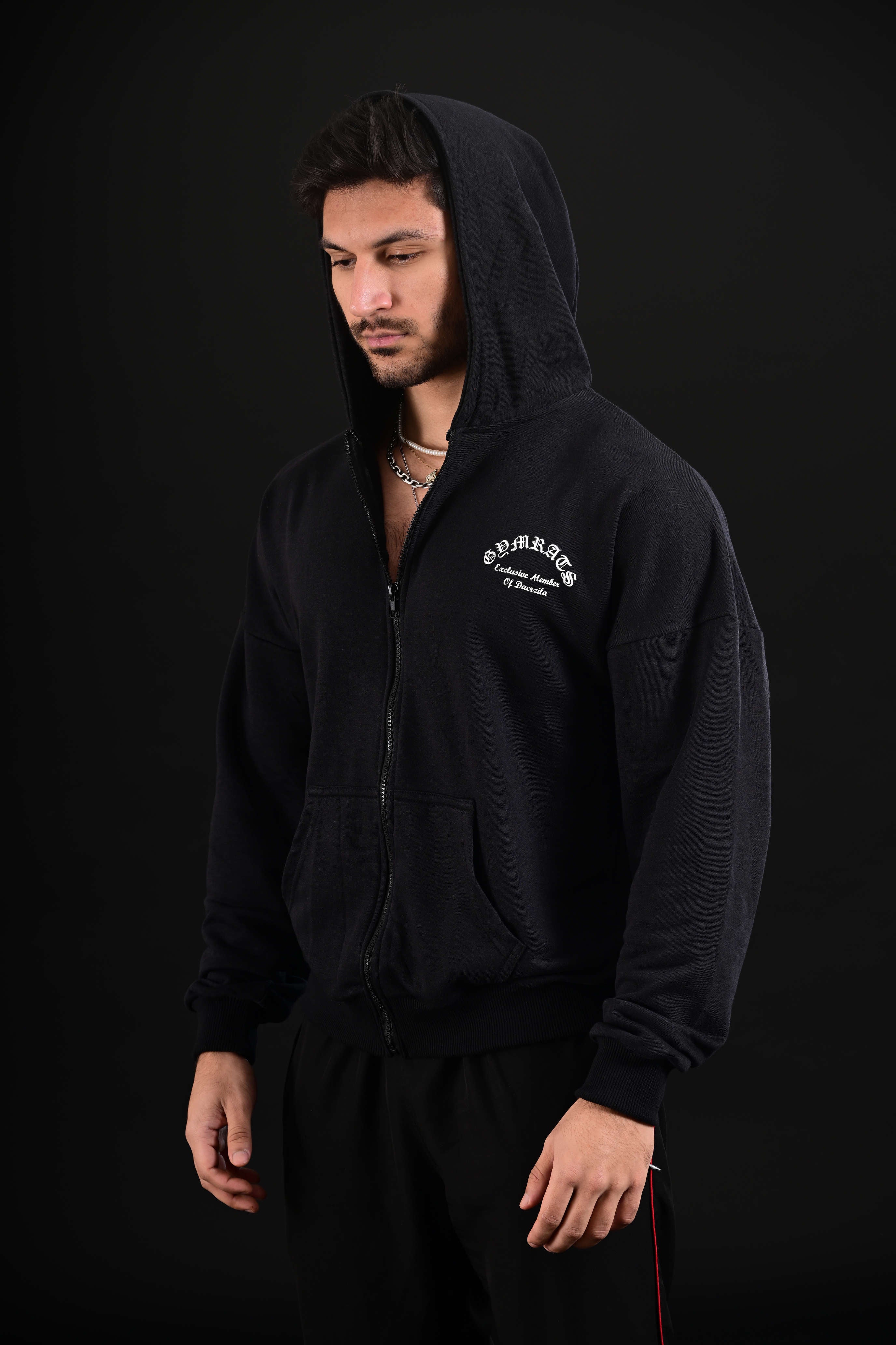 Black oversized hoodie for men Pakistan
